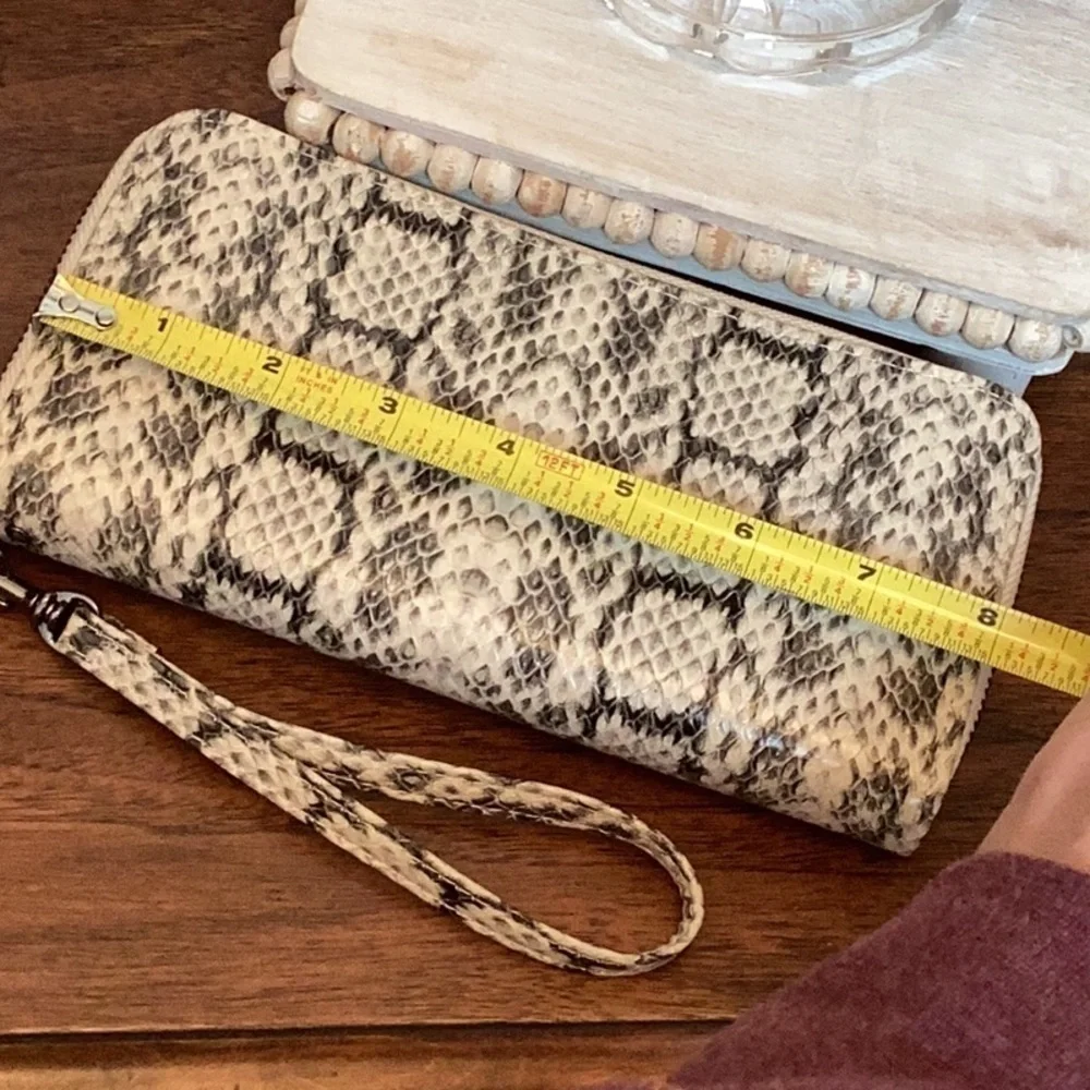 A New Day snakeskin double zip wallet with removable wristlet strap